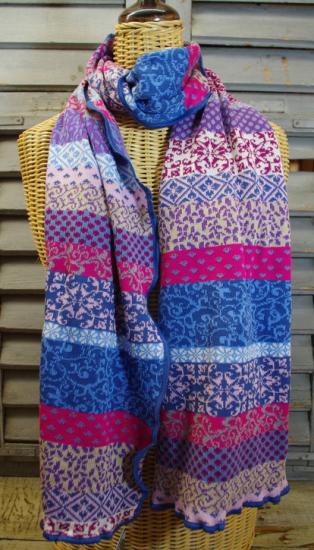 Preview: Invero Schal Flora Provence, reine Baumwolle, Biobaumwolle (kbA